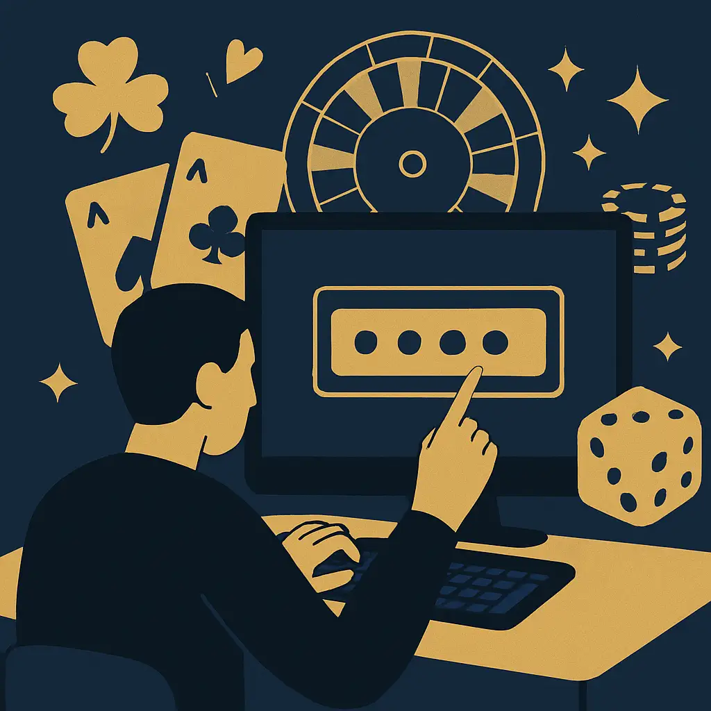 Player entering promo code on computer screen
