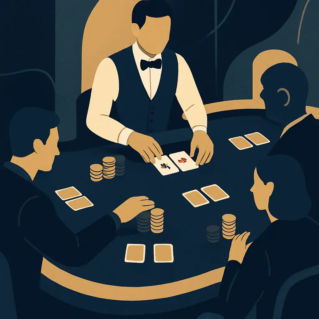 Live table game with dealer