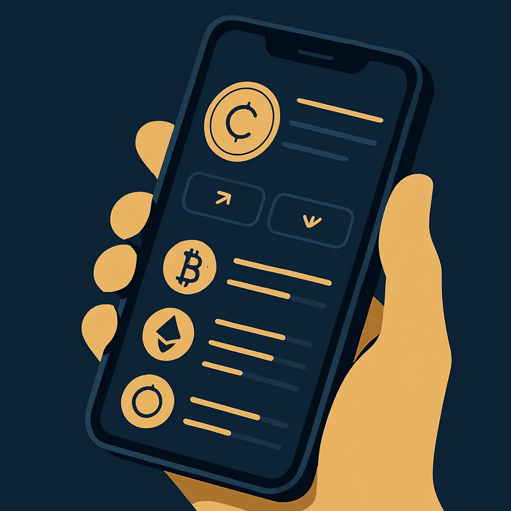 Crypto wallet on smartphone