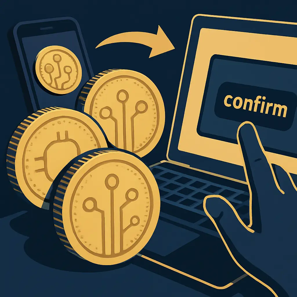 Cryptocurrency coins for online transactions